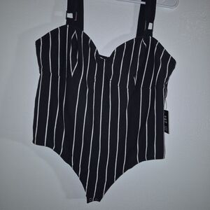 Express Monochrome Striped Top